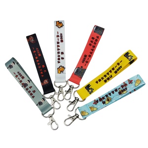 Luxury Custom logo Elastic Wrist Band Customized Elastic Fabric Wristbands Keychain Lanyard for Sports Wrist Wraps