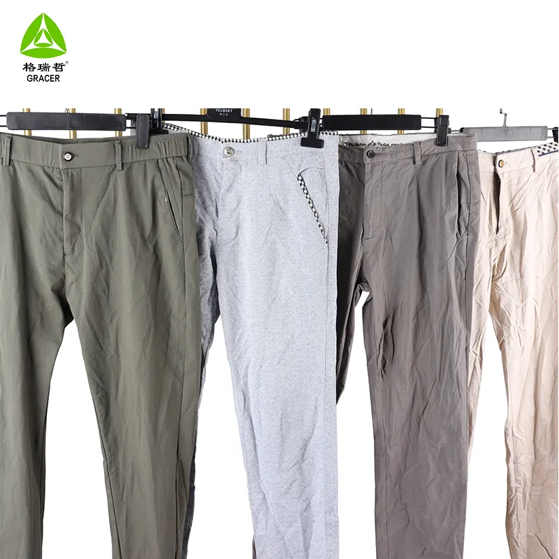 malaysia used clothing well sorted second hand clothes plaid cotton trousers