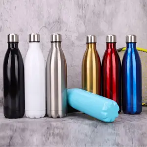 China factory 500ml Stainless Steel Double Wall Co la Shaped Drinking Water Bottle with custom logo