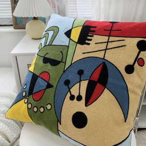 कस्टम बिल्ली तकिया कवर कला सजावट तकिया पैकिंग कवर कढ़ाई थ्रो तकिया कवर - Product Image 5