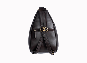 Genuine Leather Zipper Sling Bag <b>for</b> <b>Men</b> Stylish Crossbody Shoulder Bag Compact Travel Everyday Carry Other <b>Backpacks</b> - Product Image 3