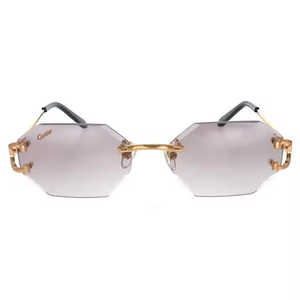 Gafas de Sol de lujo con marco de cristal de diamante para mujeres y hombres con lentes de gran tamaño inspiradas en la alta moda estilo 2025 - Product Image 1