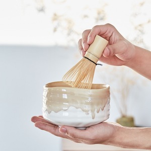 Juego de Té <span class=keywords><strong>Matcha</strong></span> Estilo Japonés, Horneado en Horno Centenario, con <span class=keywords><strong>Batidor</strong></span> de Huevos y Utensilios de Cerámica, Herramientas de Cerámica de la Dinastía Song - Product Image 5