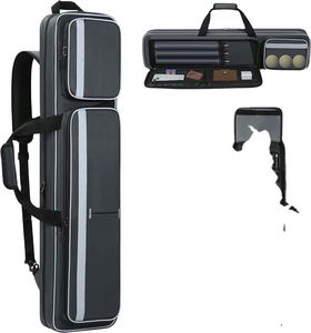 Étui souple pour queues de billard et accessoires, durable et étanche, pour 3 queues et 4 fers, certifié BSCI - Product Image 1