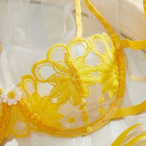 内衣性感套装女式文胸丁字裤女式性感内衣心形水钻浪漫比基尼内衣制造商 - Product Image 4