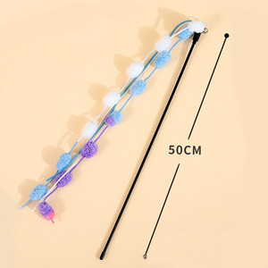 Interactive Movement Cat Chew Toy Long Pole with Tassel and <b>Bell</b> Wear-Resistant Bite-Resistant for Pets - Product Image 3