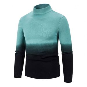 Herbst/Winter Neue Trendige Mode <span class=keywords><strong>Herren</strong></span> Eng Anliegender Einfarbiger Langarm-<span class=keywords><strong>Pullover</strong></span> mit Farbkontrast Lässiger Sweater - Product Image 4