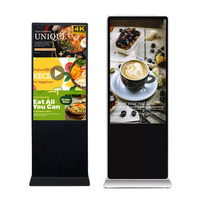 Écran d'affichage publicitaire vertical LCD OEM 32 43 50 55 pouces, écran d'affichage sur pied pour intérieur avec WiFi/USB/CMS