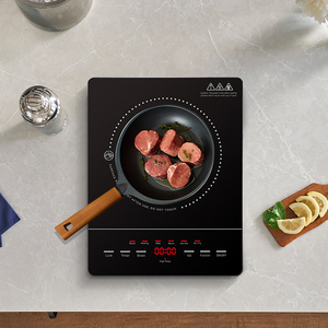 Cuisinière à Induction électrique 3500W, appareil à brûleur unique, plaque de verre en céramique or noir - Product Image 2