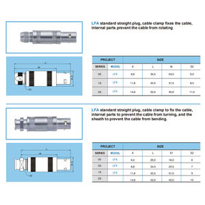 OURCONN Compatible avec les connecteurs auto-bloquants Fischer Push-pull, série F, prise étanche en métal courte argentée 0F 1F 2F 3F - Product Image 6