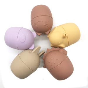 Accessoires de douche en Silicone avec Logo personnalisé, 5 animaux assortis, ensemble de jouets de bain pour tout-petits - Product Image 5