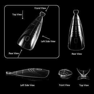 Moldes Duales para Uñas con Diseño de Corazón y Logotipo Personalizado, Puntas de Extensión de Gel Acrílico UV LED para Fortalecimiento de Uñas - Product Image 1