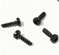 Vis autotaraudeuse Torx à tête cylindrique zinguée noire personnalisée en usine OEM avec extrémité plate