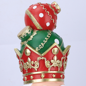 Redeco JOY Wreath <strong>Nutcracker</strong> Figurine Festive Red Green Gold Resin Art Ideal Christmas Gift For Home Holiday - Product Image 4