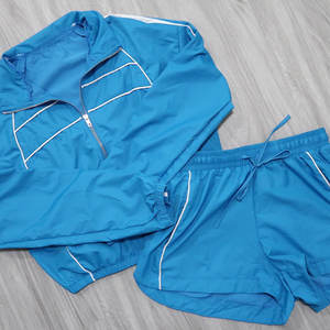 Женский спортивный костюм с длинным рукавом, нейлоновые шорты - Product Image 3