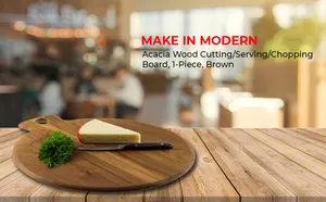 Nouvelle quantité en vrac suspendue Acacia Pizza polie de haute qualité Paddleboard au fromage pain et biscuits