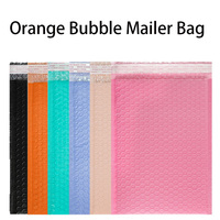 Sacs d'expédition à bulles orange brillants, légers, anti-collision, rembourrés, pour chaussettes, accessoires pour cheveux, emballage de vêtements