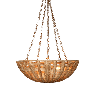 Lustres en rotin de bambou faits à la main de style traditionnel américain Décoration intérieure Art du rotin Salon Suspension minimaliste - Product Image 1