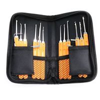 Ensemble de crochetage antirouille de haute qualité de 17 pièces, déverrouillage par empreinte digitale, extracteur transparent, outils de formation pour serruriers HUANYUSUPPLY