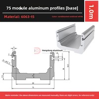 Module en aluminium de 75mm de large Courroie à vis semi-fermée Plate-forme de mouvement de scène linéaire Manipulateur Table coulissante Guides linéaires de qualité