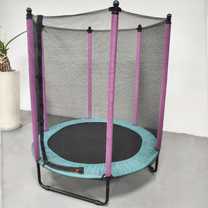 Trampolín de Acero Zoshine de 55 Pulgadas, Mini, Unisex, para Uso en Interiores, con Red de Seguridad y Espuma Plástica Rosa, para Niños, para Hacer Ejercicio en Casa - Product Image 6