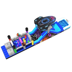Guerras carrera de obstáculos puente tobogán inflable agua húmeda <span class=keywords><strong>piscina</strong></span> parque infantil gorila inflable Castillo carrera de obstáculos parque infantil - Product Image 1