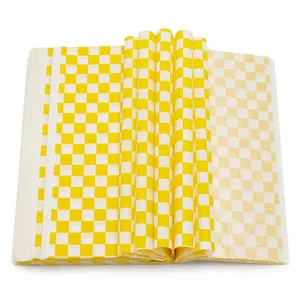 Custom Paper Sheets Sandwich Wrap Food Grease Glassine Dry Wax Deli Paper Printed Greaseproof Paper