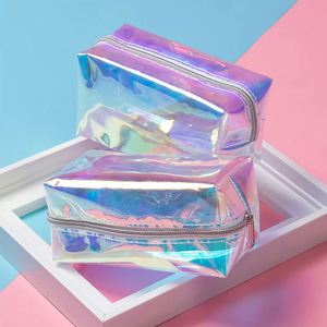 Women Holographic Colorful <b>Makeup</b> Bag Large Capacity Cosmetic <b>Storage</b> Organizer <b>for</b> Travel - Product Image 2