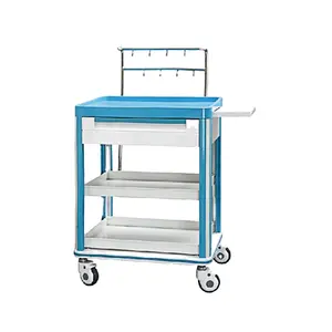 Chariot médical multifonctionnel, matériel en ABS durable, meilleure vente, enregistrement des patients d'hôpital, chariot médical