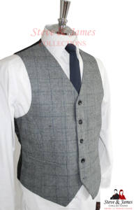 Chaleco de lana ajustado para hombre OEM Steve James, ropa exterior de algodón transpirable, chaleco informal elegante para otoño - Product Image 5