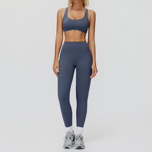 Ensemble de <span class=keywords><strong>yoga</strong></span> pour femmes, plusieurs tailles, <span class=keywords><strong>tenue</strong></span> de <span class=keywords><strong>yoga</strong></span> 2 pièces, femmes avec haute élasticité, gym, fitness, logo personnalisé, haute qualité - Product Image 3
