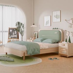 New Style Bedroom Modern Cheap Solid Wood Kids <strong>Bed</strong> Furniture Simple Ash Wood <strong>Bed</strong> Wooden Child <strong>Bed</strong> With <strong>Chest</strong> - Product Image 1