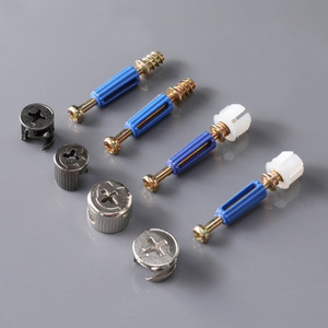 Cache-vis décoratif trois-en-un pour connecteur, cache-trou cylindrique en plastique pour roue excentrique de meuble - Product Image 1