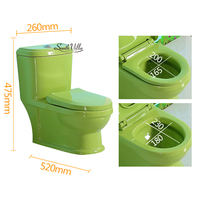 Articles sanitaires modernes pour enfants, cuvette de toilette colorée en céramique pour enfants, toilettes pour tout-petits une pièce