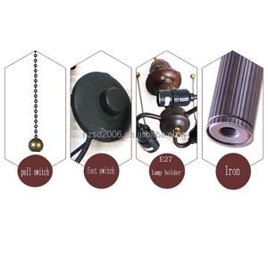 Lámpara de Pie LED de Estilo Europeo Retro de 16'', Base de Resina con Vidrio Tiffany, Control Táctil, para Sala de Estar, Dormitorio - Product Image 6