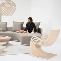 Style européen personnalisable en bois massif canapé à bascule simple Chaise longue vente chaude pour la maison bureau hôtel Villa salon utilisation