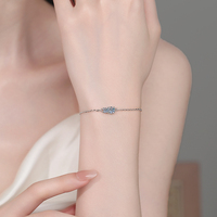 Pulsera de Plata de Ley 925 con Baño de Rodio y Moissanita, Corte Triple Piedra, Cadena Ajustable, Certificación GRA, Hipoalergénica, Lujo