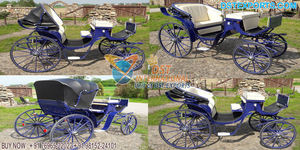 Chariot de Mariage Glamour pour Mariés, Chariot à Chevaux en Bois et Métal Léger, Personnalisable pour Cérémonie Nuptiale - Product Image 3