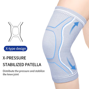 ปลอกรัดข้อเข่าแบบระบายอากาศได้ดี ทำจากไนลอนอุ่นสบาย สำหรับกีฬากลางแจ้ง บรรเทาอาการปวดข้ออักเสบ และช่วยฟื้นฟูอาการบาดเจ็บจากการเล่นกีฬา - Product Image 4