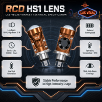 Lentes Delanteras RGB de Calidad de Exportación Global con Ojos de Demonio, Óptica Antideslumbrante, Lente Compacta de 1.8 Pulgadas para Moto, Seguridad en Conducción Nocturna