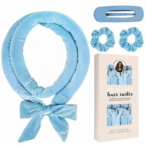 Cadeau promotionnel : Ensemble de quatre accessoires pour cheveux longs, comprenant un fer à boucler, un bandeau et des bigoudis sans chaleur en velours doux - Product Image 4