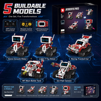 Kit de Robot de Batalla LED para Consola de Juegos, 5 en 1, Control Remoto por Aplicación, Ladrillos de Construcción Transformables Programables, Juguete STEM para Niños, Regalo
