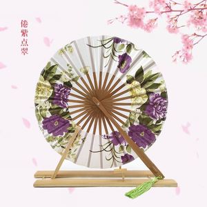 Éventail pliant rond de style japonais pour femme, cadeau, éventail portable pour femme, éventail pliant pour rave, vente en gros - Product Image 6