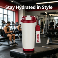 Mug de voyage isotherme 530 ml en acier inoxydable, gourde anti-fuite, avec logo personnalisé, cadeau d'affaires exécutif