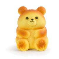 Jouet anti-stress en PU à remontée lente, ours assis mignon en forme de pain, 12 cm, jouet à presser en forme de gâteau d'ours pour enfants, cadeau