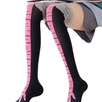 Chaussettes fantaisie hautes au-dessus du genou motif pattes de poulet, chaussettes amusantes motif pattes d'animaux, chaussettes motif pattes de poulet