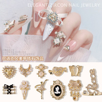 Nouvelles décorations pour ongles en forme de papillon, bijoux en fer, zircon tridimensionnel super brillant, pierre œil de chat, couleur inaltérable