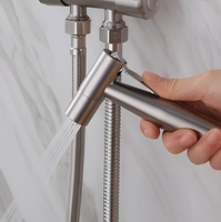 Ensemble de pulvérisateur de bidet portatif en acier inoxydable 304, directement de l'usine, avec support mural pour toilettes, OEM ODM