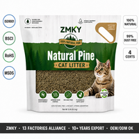 Litière pour chat en bois de pin naturel ZMKY, haute absorption, agglomération rapide, jetable, biodégradable, faible teneur en poussière, écologique, antibactérienne, 5 kg