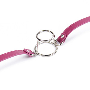 Bâillon en cuir souple à double anneau, bouche ouverte, gorge profonde, BDSM, fétiche, <span class=keywords><strong>bondage</strong></span> sexuel pour couples - Product Image 4
